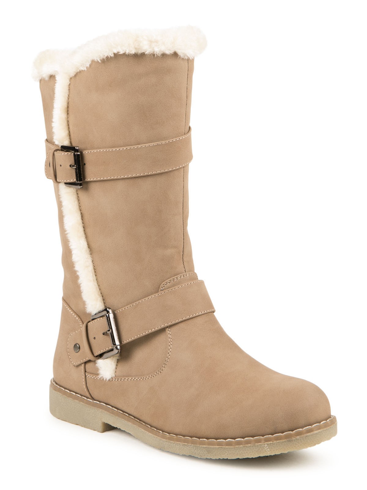 Bottes Fourrées Fille Lee Cooper - Doublure Fausse Fourrure - Semelle Antidérapante - Fermeture Zippée - Pour L'hiver - Chaussons Chauds Et élégants